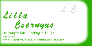 lilla csernyus business card